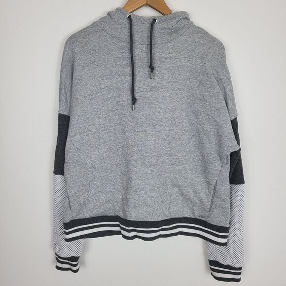Lorna Jane Rory Gray White Black Hooded Sweatshirt / Hoodie Medium - Picture 2 of 9